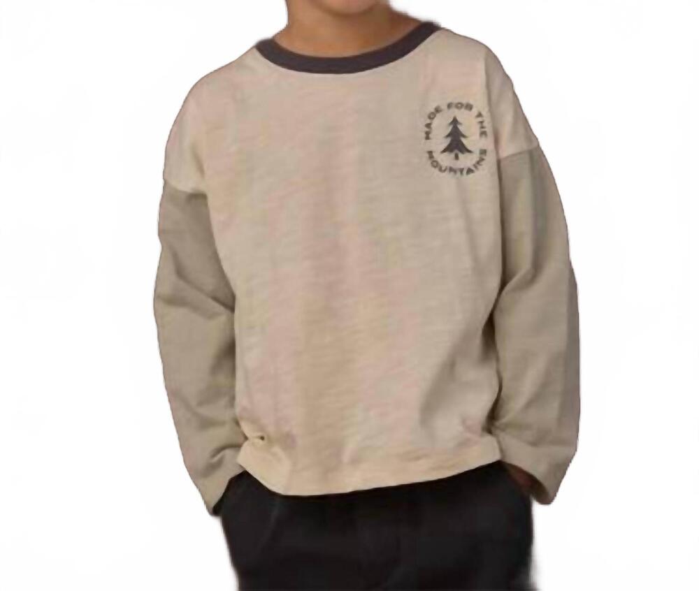NEW RYLEE + CRU kid's camden long sleeve tee in natural